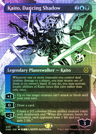 FOIL BORDERLESS Kaito, Dancing Shadow ~ Phyrexia: All Will Be One [ NM ] [ MTG ]