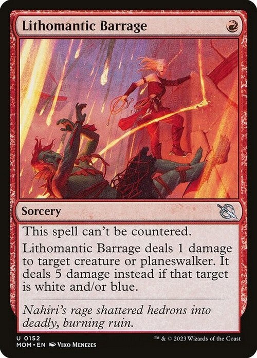 Lithomantic Barrage ~ March of the Machine [ NM ] [ Magic MTG ]