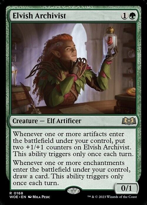 Elvish Archivist ~ Wilds of Eldraine [ NM ] [ Magic MTG ]