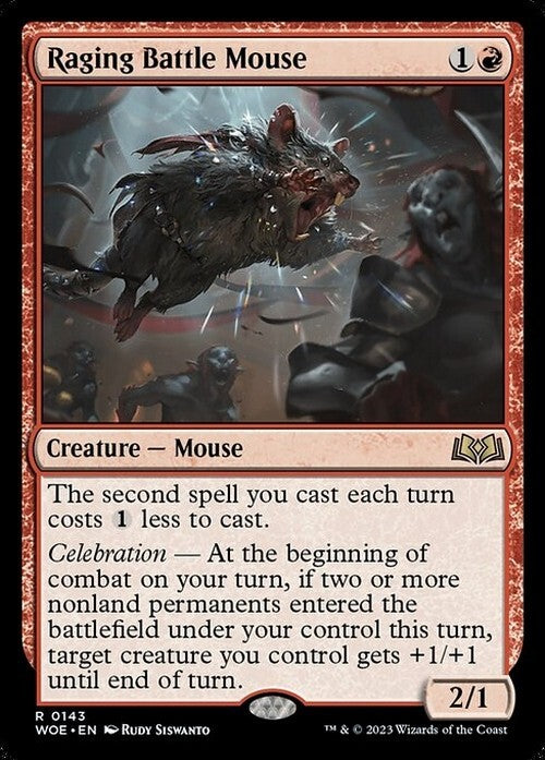 Raging Battle Mouse ~ Wilds of Eldraine [ NM ] [ Magic MTG ]