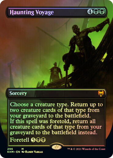 FOIL BORDERLESS Haunting Voyage ~ Kaldheim [ Excellent ] [ Magic MTG ]