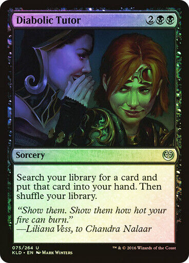 FOIL Diabolic Tutor ~ Kaladesh [ PLAYED ] [ Magic MTG ]