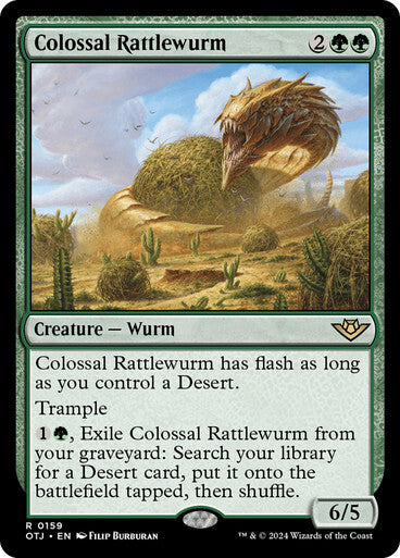 Colossal Rattlewurm ~ Outlaws of Thunder Junction [ NM ] [ Magic MTG ]