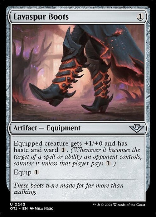 Lavaspur Boots ~ Outlaws of Thunder Junction [ NM ] [ Magic MTG ]