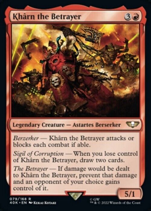 Kharn the Betrayer ~ Commander: Warhammer 40,000 [ NearMint ] [ Magic MTG ]