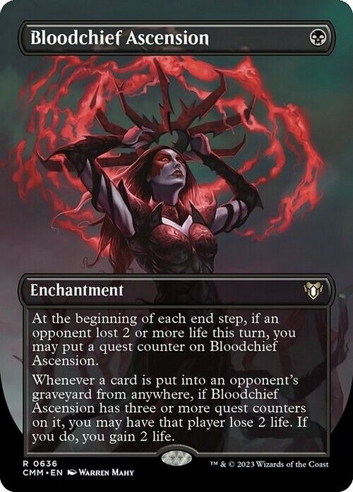 BORDERLESS Bloodchief Ascension ~ Commander Masters [ NM ] [ Magic MTG ]