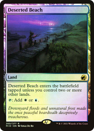 FOIL Deserted Beach ~ Midnight Hunt [ NearMint ] [ Magic MTG ]