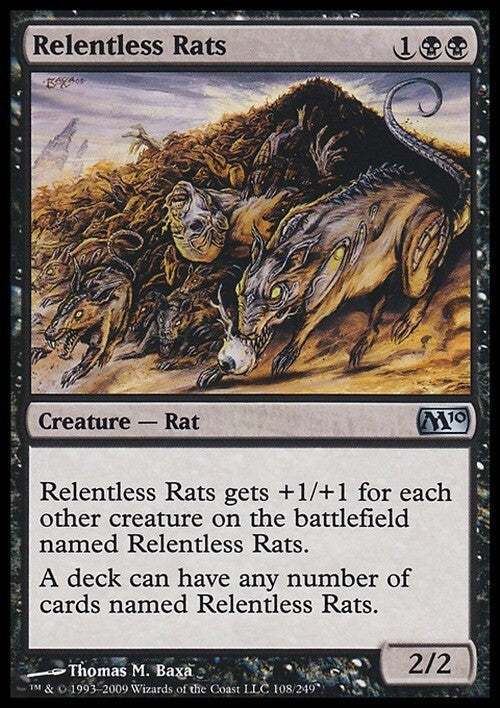 Relentless Rats ~ Magic 2010 [ Excellent ] [ Magic MTG ]
