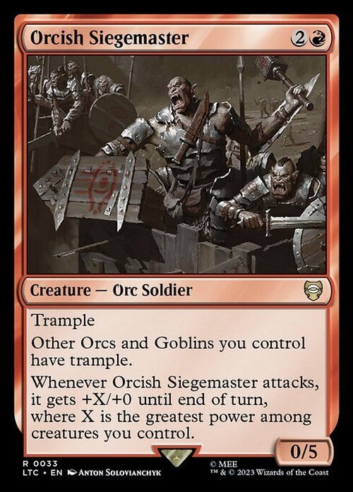 Orcish Siegemaster ~ Commander: The Lord of the Rings [ NM ] [ Magic MTG ]