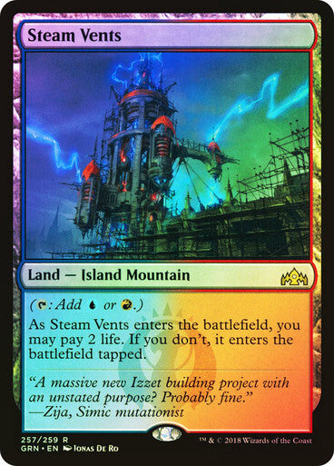 FOIL Steam Vents ~ Guilds of Ravnica [ NearMint ] [ Magic MTG ]