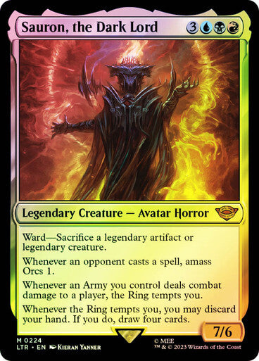 FOIL Sauron, the Dark Lord ~ The Lord of the Rings [ NearMint ] [ Magic MTG ]