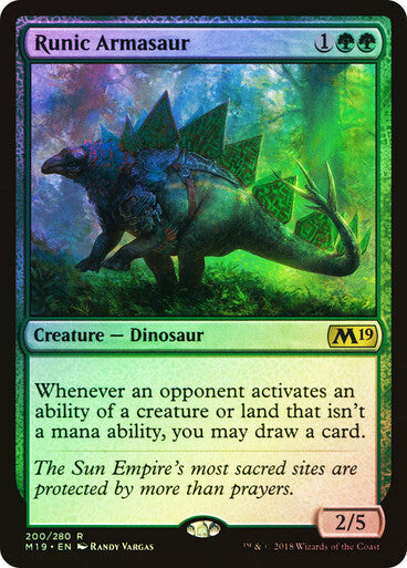 FOIL Runic Armasaur ~ Core 2019 [ NearMint ] [ Magic MTG ] - London Magic Traders Ltd