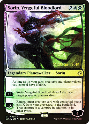 FOIL Sorin, Vengeful Bloodlord ~ Prerelease War of the Spark [ EX ] [ MTG ]
