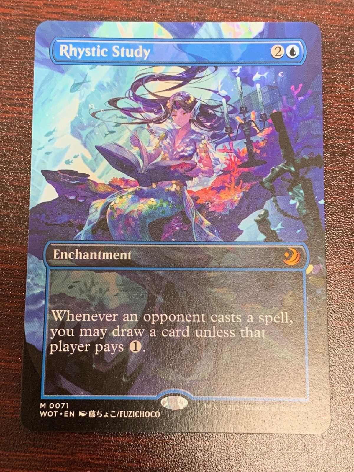 ANIME Rhystic Study ~ Wilds of Eldraine: Enchanting Tales [ MINT ] [ Magic MTG ]