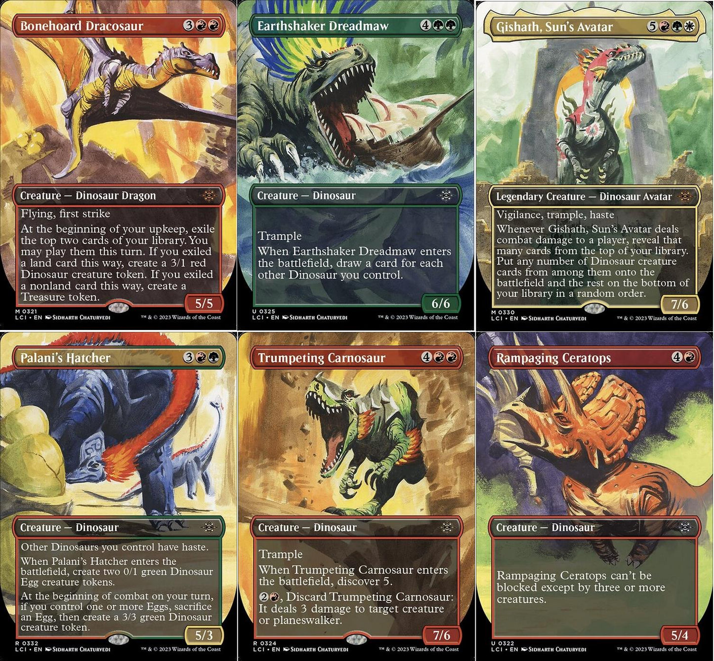 Choose your Borderless DINOSAUR ~ The Lost Caverns of Ixalan [ NM ] [ MTG ]