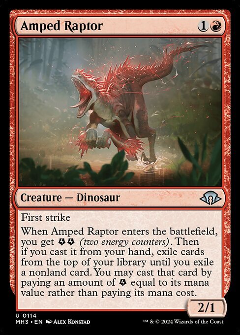 Amped Raptor ~ Modern Horizons 3 [ NearMint ] [ Magic MTG ]