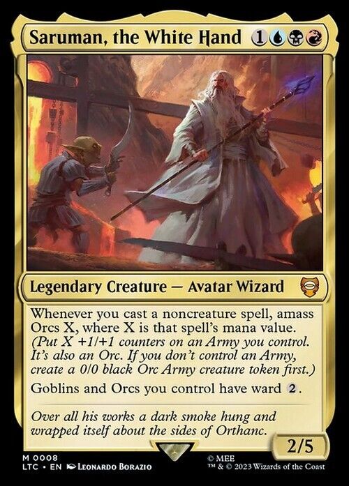 Saruman, the White Hand ~ Commander: The Lord of the Rings [ NM ] [ Magic MTG ]