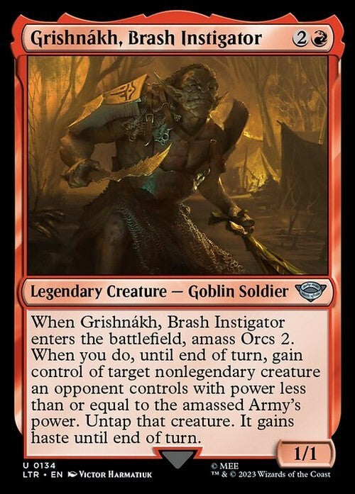 Grishnakh, Brash Instigator ~ The Lord of the Rings [ NM ] [ Magic MTG ]
