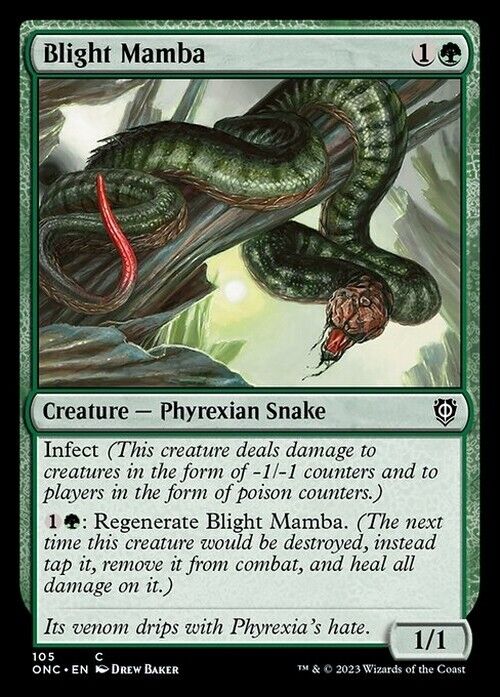 Blight Mamba ~ Commander: Phyrexia: All Will Be One [ NM ] [ Magic MTG ]