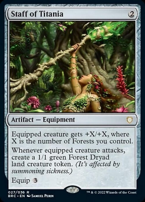Staff of Titania ~ Commander: The Brothers' War [ NM ] [ Magic MTG ]