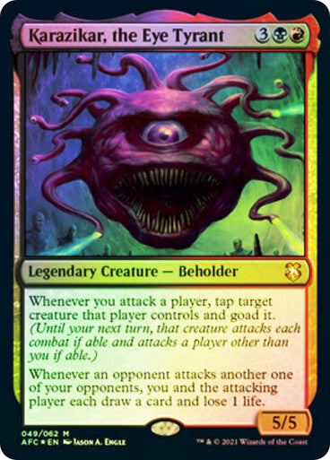 FOIL Karazikar, the Eye Tyrant ~ Commander: Adventures Forgotten Realms [ NM ] - London Magic Traders Ltd