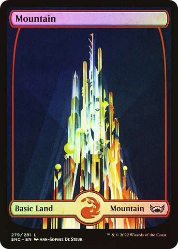 Choose your FOIL Full Art Metropolis Land ~ Streets of New Capenna [ NM ]