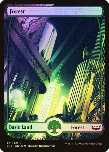 Choose your FOIL Full Art Metropolis Land ~ Streets of New Capenna [ NM ]