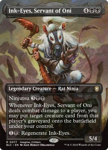 BORDERLESS Ink-Eyes, Servant of Oni ~ Commander: Bloomburrow [ NM ] [ MTG ]