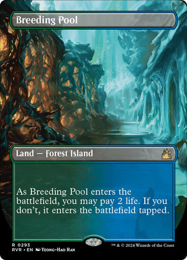 BORDERLESS Breeding Pool ~ Ravnica Remastered [ NM ] [ Magic MTG ]