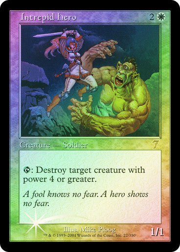 FOIL Intrepid Hero ~ Seventh Edition [ GOOD CONDITION ] [ Magic MTG ] - London Magic Traders Ltd