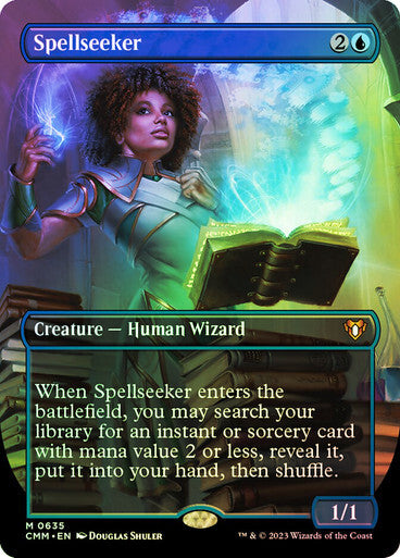 FOIL BORDERLESS Spellseeker ~ Commander Masters [ NearMint ] [ Magic MTG ]