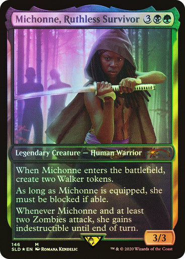 FOIL Michonne, Ruthless Survivor ~ Secret Lair: The Walking Dead [ NM ] [ MTG ]
