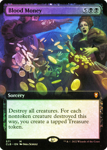 FOIL BORDERLESS Blood Money ~ Commander Legends 2 [ NM ] [ Magic MTG ]