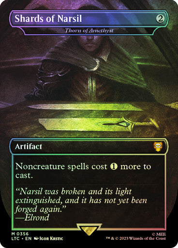 FOIL Shards of Narsil (Thorn of Amethyst) ~ Commander: Lord of the Rings [ NM ]