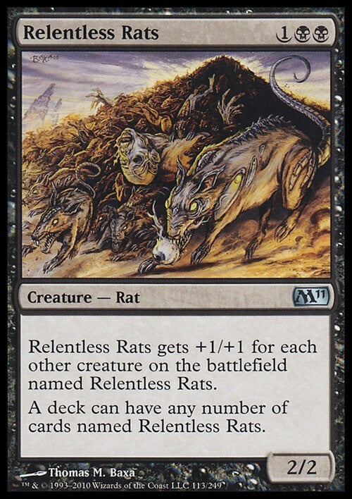 Relentless Rats ~ Magic 2011 [ Excellent ] [ Magic MTG ]
