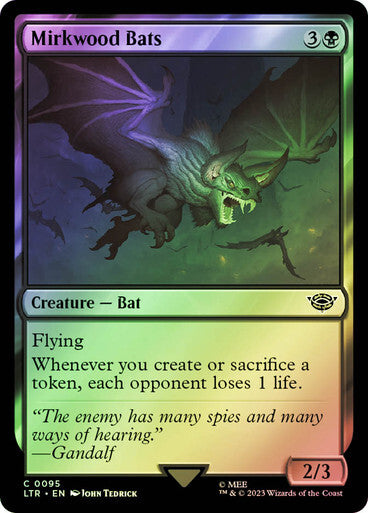 FOIL Mirkwood Bats ~ The Lord of the Rings [ PLAYED ] [ Magic MTG ]