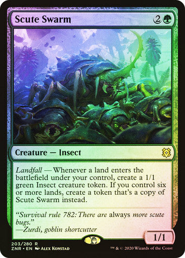 FOIL Scute Swarm ~ Zendikar Rising [ NearMint ] [ Magic MTG ]