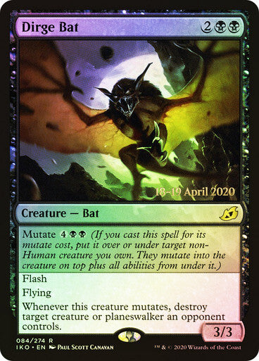 FOIL Dirge Bat ~ Prerelease Ikoria [ NearMint ] [ Magic MTG ]