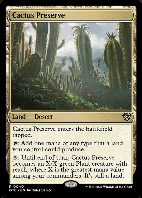 Cactus Preserve ~ Commander: Outlaws of Thunder Junction [ NM ] [ Magic MTG ]