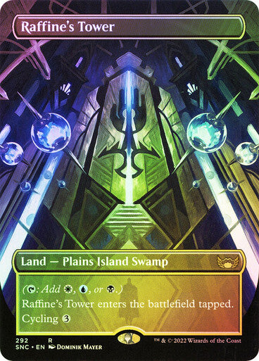 BORDERLESS Raffine's Tower ~ Streets of New Capenna [ NM ] [ Magic MTG ]