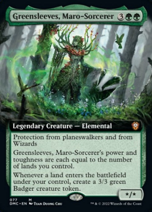 BORDERLESS Greensleeves, Maro-Sorcerer ~ Commander: Dominaria United [ EX ]