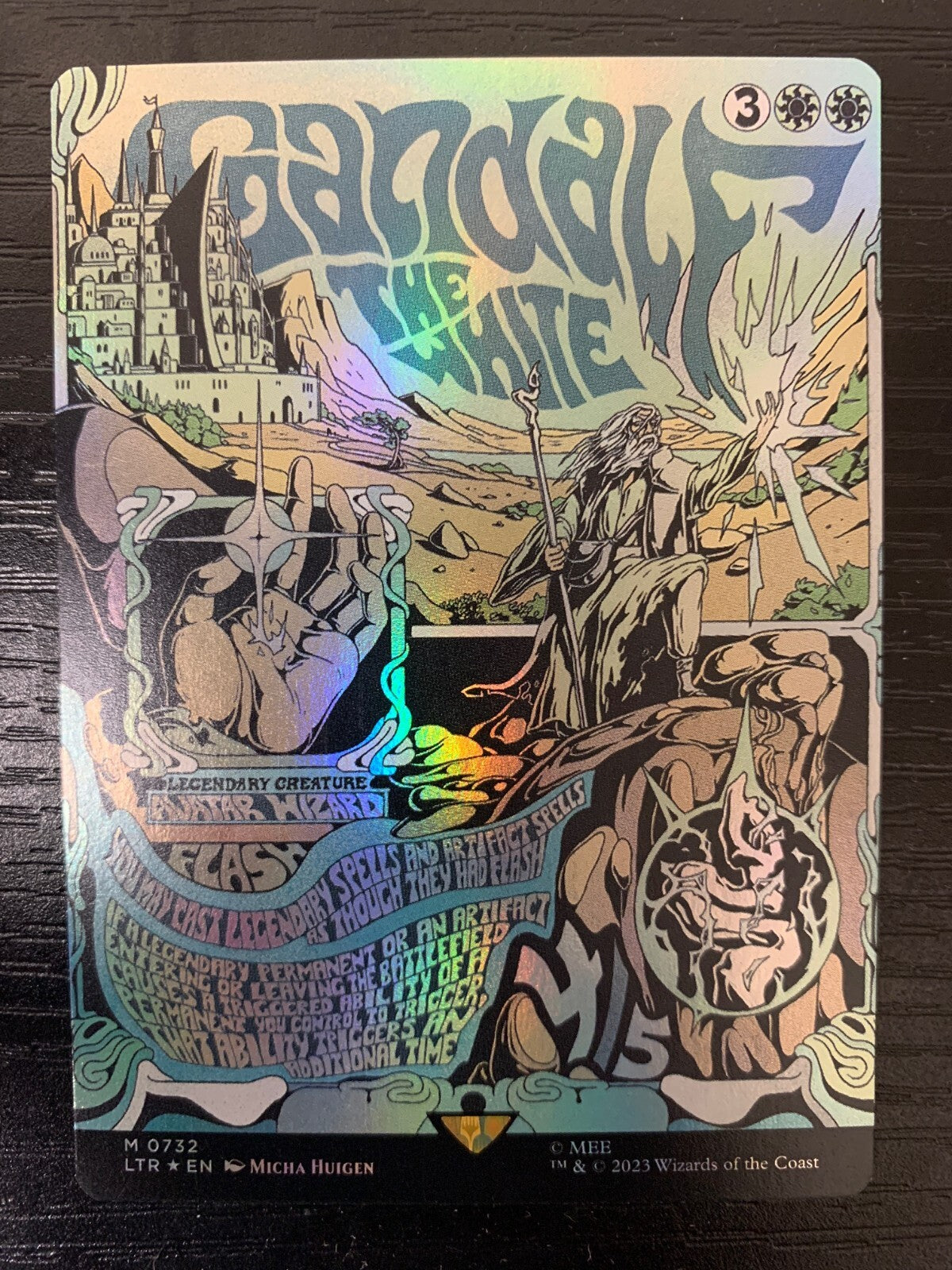 FOIL ALTERNATE Gandalf the White ~ The Lord of the Rings [ EX+ ] [ Magic MTG ]
