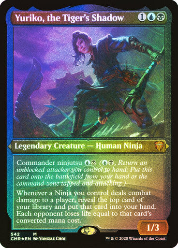 FOIL ETCHED Yuriko, the Tiger's Shadow ~ Commander Legends 1 [ NM ] [ MTG ]