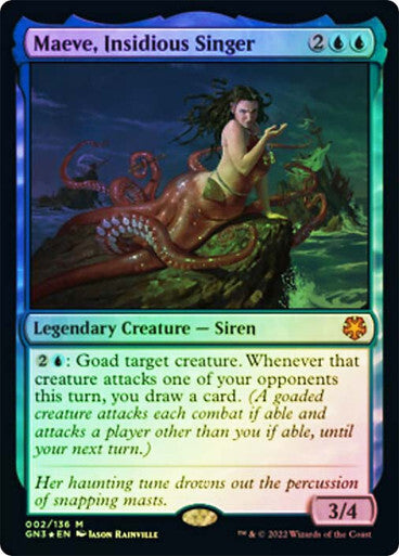 FOIL Maeve, Insidious Singer ~ Game Night: Free For All [ NM ] [ Magic MTG ]