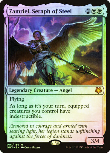 FOIL Zamriel, Seraph of Steel ~ Game Night: Free For All [ NM ] [ Magic MTG ]