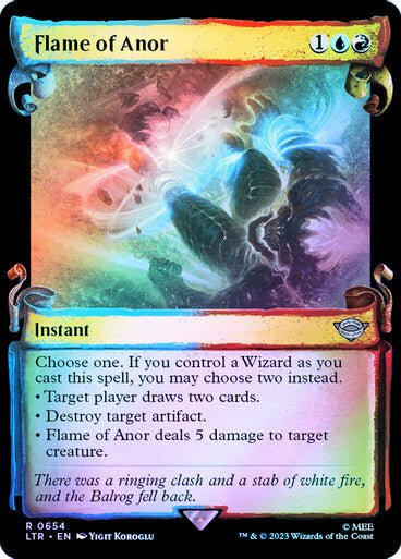 FOIL SILVER Flame of Anor ~ The Lord of the Rings [ NM ] [ Magic MTG ]