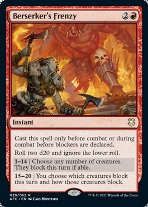 Berserker's Frenzy ~ Commander: Adventures in Forgotten Realms [ NM ] [ MTG ]