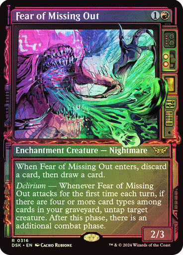 FOIL SHOWCASE Fear of Missing Out ~ Duskmourn [ NearMint ] [ Magic MTG ]