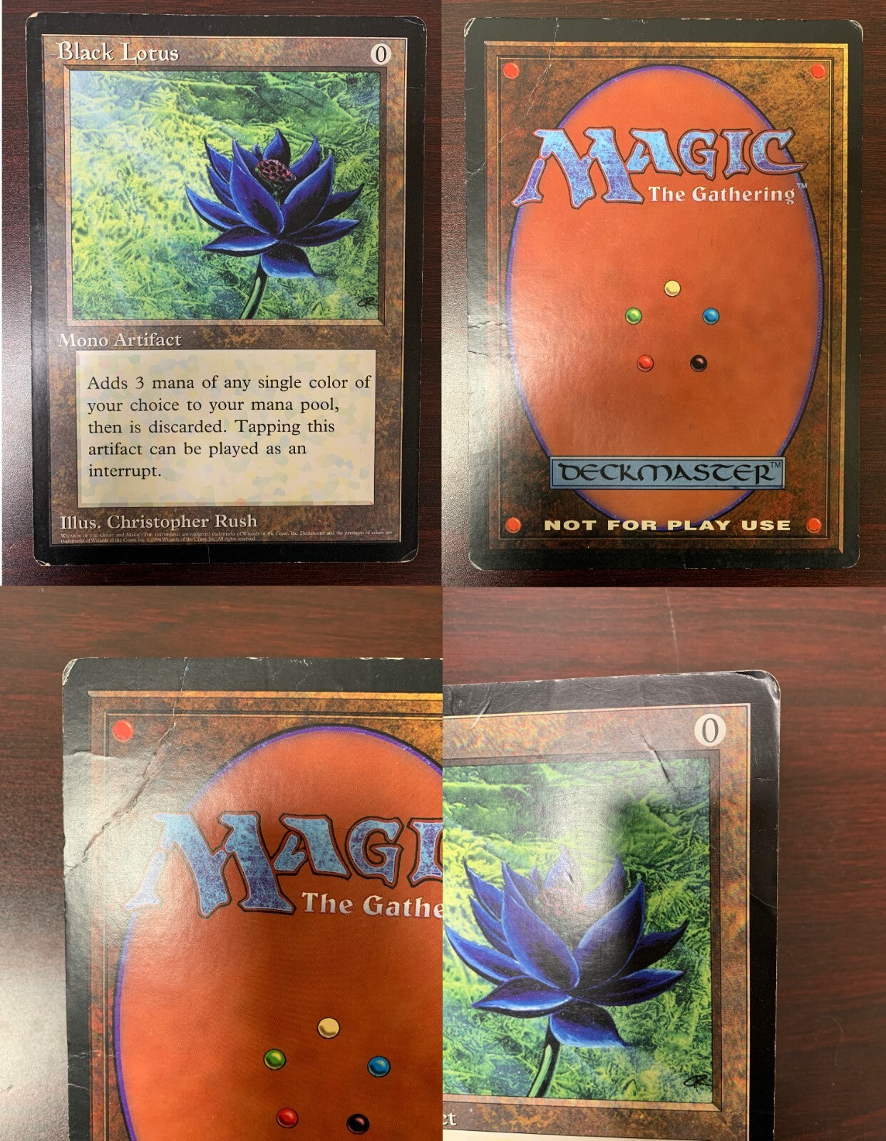 OVERSIZED Black Lotus ~ Oversized 6x9 Promos [ HEAVILY PLAYED ] [ Magic MTG ]