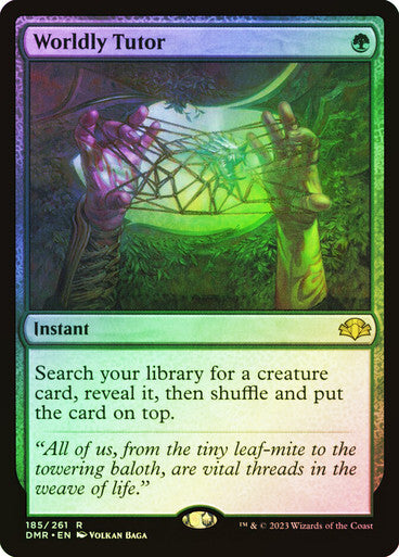 FOIL Worldly Tutor ~ Dominaria Remastered [ NearMint ] [ Magic MTG ]